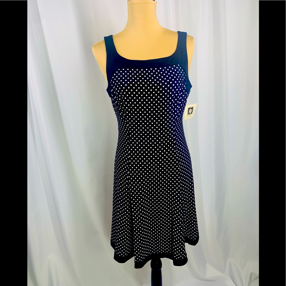 Anne Klein Armless Polka Dot Dress
